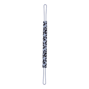 Attache tétine en silicone imprimé léopard gris clair