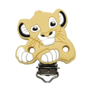 x3 Clip attache tétine simba beige en silicone