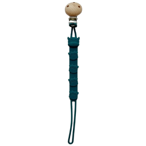 Attache tétine vache en silicone bleu foncé