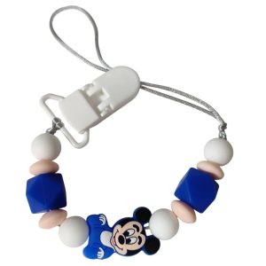 Attache tétine en silicone bébé mickey